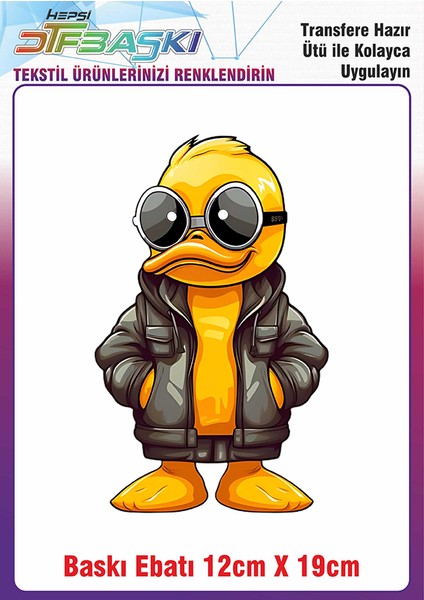 Ördek Ütü ile Yapışan Kumaş Tekstil Kıyafet Dtf Baskı