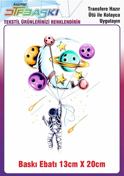Astranot Uzay Ütü ile Yapışan Kumaş Tekstil Kıyafet Dtf Baskı