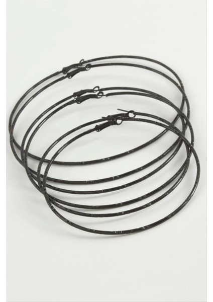 Noktalı Metal Halka Küpe 6 Adet