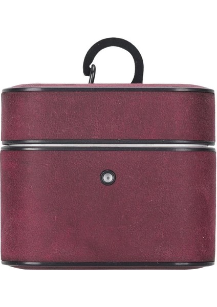 Casquet Apple Airpods 3.nesil Uyumlu Deri Kılıf Fuşya