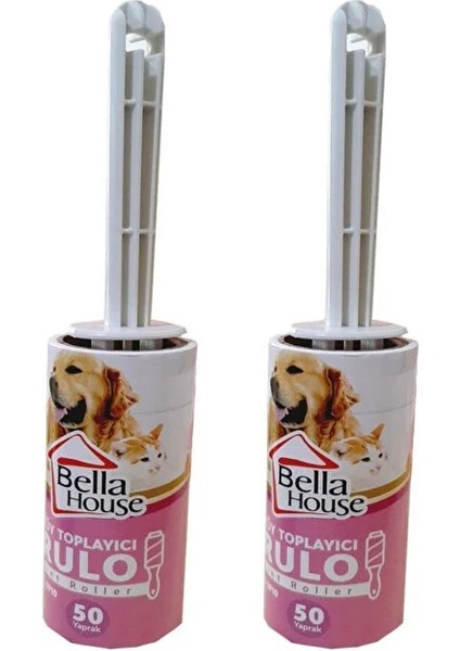 Bella House 50 Yapraklı Yapışkanlı Tüy Toplama Rulosu 2’li Set – Pratik ve Etkili Tüy Temizleyici