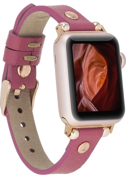 Apple Watch Uyumlu Deri Kordon 38-40-41MM Rt Cp4 Fuşya indirimleri