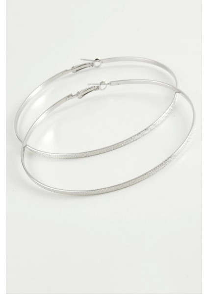 Noktalı Metal Halka Küpe 8-10 cm