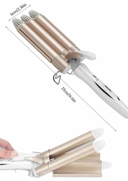 Saç Şekillendirici Wag Maşa Üçlü Yüksek Isı Ayarlı Seramik Kaplama modelleri