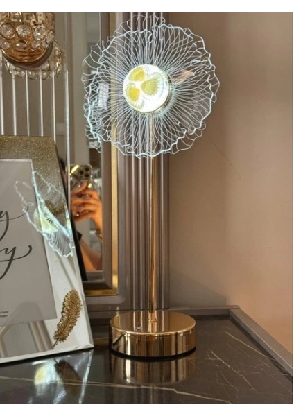 Çiçek Tasarımlı LED Masa Lambası