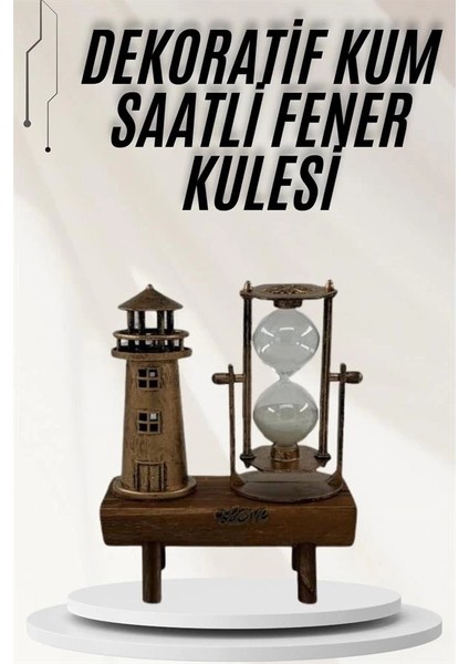 Hediyelik Eşya Retro Ahşap Deniz Feneri Kum Saati Biblo fiyatları