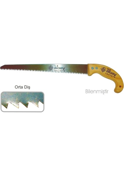 Buğz Orta Diş Bağ Testere 35 cm - Ahşap Sap