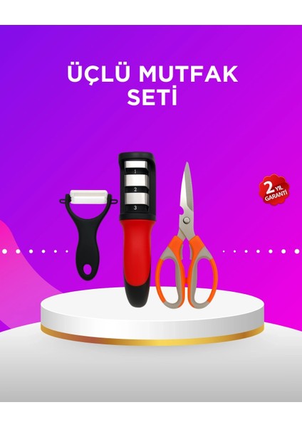 Buğz Çok Amaçlı Mutfak Makas Seti – Paslanmaz Çelik ve Ergonomik Tasarım
