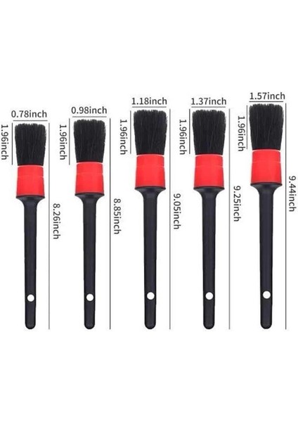 5 Adet Oto Detaylı Temizleyici Araç Içi Temizlik Fırça Seti Koltuk Döşeme Kapı Toz Alma Fırçası indirimleri