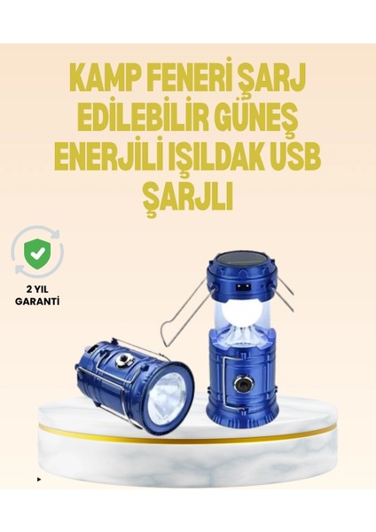 Buğz Katlanabilir USB Çıkışlı Kamp Feneri – Şarj Edilebilir, Dayanıklı ve Çok Fonksiyonlu
