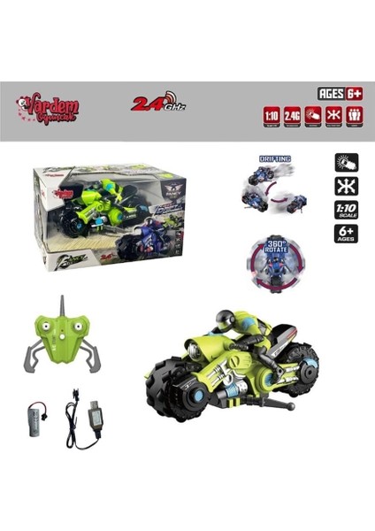 Uzaktan Kumandalı Full Fonksiyon 2.4g Şarjlı 1:10 Drift Motosiklet modelleri