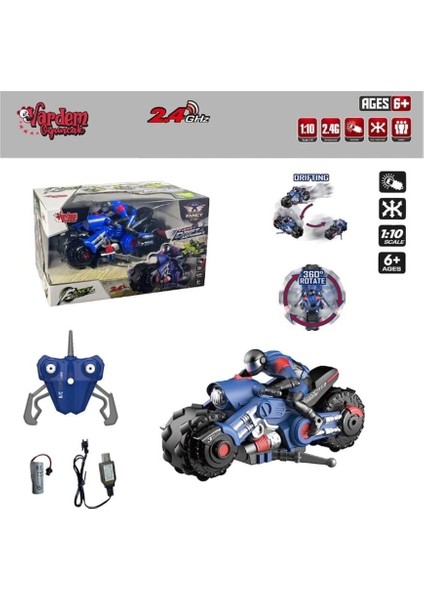 Uzaktan Kumandalı Full Fonksiyon 2.4g Şarjlı 1:10 Drift Motosiklet fırsatları
