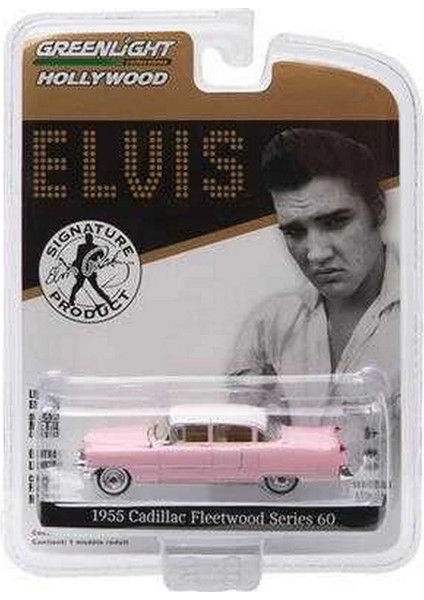 Greenlight 1/64 Hollywood Series 14 - Elvis Presley (1935-77) - 1955 Cadillac Fleetwood Series 60 ''pink Cadillac'' modelleri