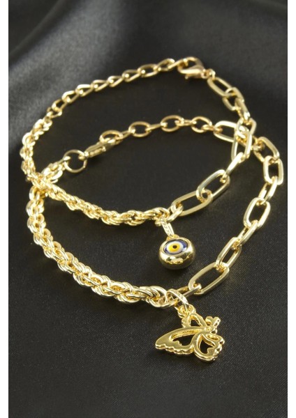 Buğz Nazar Burgulu Zincir Bileklik