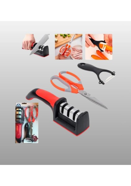 Buğz 3 Parçalı Çok Fonksiyonlu Mutfak Makas Seti – Paslanmaz Çelik, Ergonomik Tasarım fırsatları