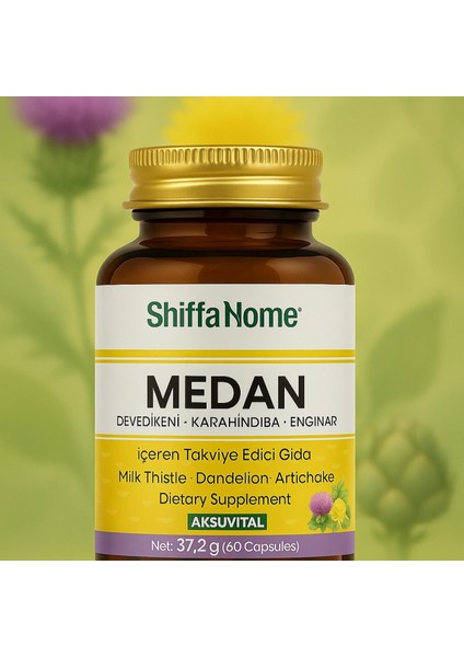 Medan Kapsül (Devedikeni & Karahindiba & Enginar) (60 Kapsül)