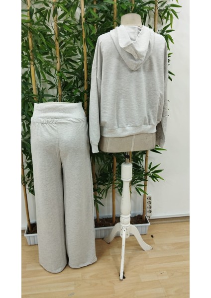 Kadın Beli Ribanalı Baskılı Ikili Takım