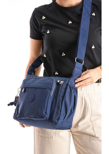 Çapraz Askılı Ultra Hafif Çok Cepli Omuz Çantası Klinkıl Kumaş