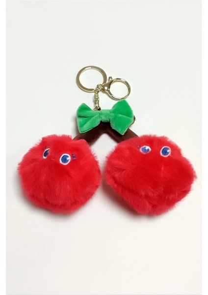 Kiraz Peluş Ayıcık Anahtarlık 1 Adet
