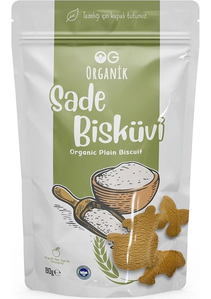 Buğz Og Natural Organik Sade Bisküvi (80 Gr)