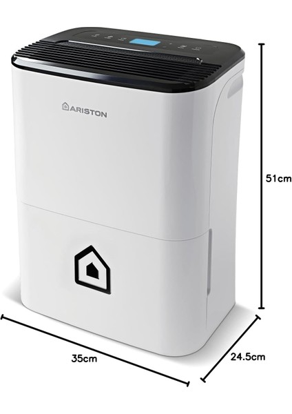 Arıston Deos 21S Nem Alma Cihazı | 41 Db Süper Sessiz | 21L/24 Saat Güçlü Kapasite, 47M² Alan