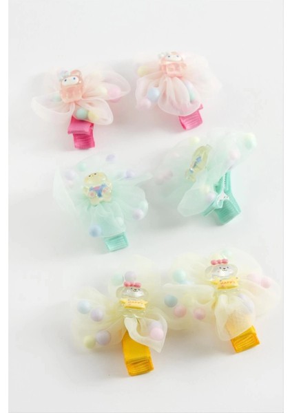 Ayıcık Çiçek Pens Toka 2 Adet