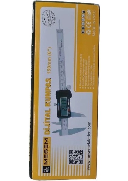 150 mm Mekanik Çelik Kumpas Özel Kutulu Hassas Manuel Ölçü Aleti