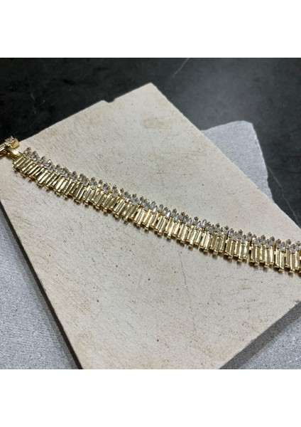 14K Taşlı Çubuk Bileklik modelleri