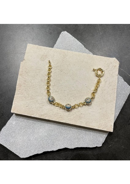 14K Top Nazar Boncuklu Bileklik fiyatları