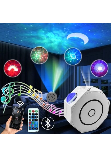 Bluetooth Özellikli Anason Projektör Gece Lambası