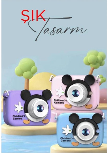 Buğz Mini 1080P Hd Çocuk Kamera Dijital Fotoğraf Makinesi 2.0 Inç Ekran 5 Adet Oyun Pembe fırsatları