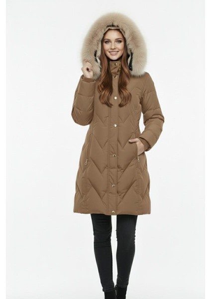 Kadın Spor Kapüşonlu Içi Peluş Mont M5308 BGL-ST04893