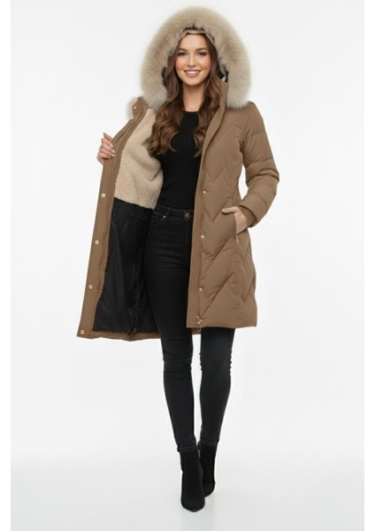 Kadın Spor Kapüşonlu Içi Peluş Mont M5308 BGL-ST04893 fırsatları