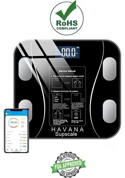 Tartı Baskül Dijital Elektronik Tartı Vücut Analiz Cihazı Akıllı Banyo Wife Akıllı Yağ Ölçer