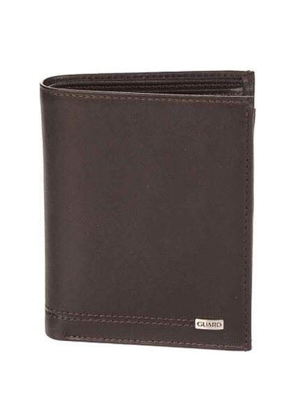 Kahverengi Bozuk Para Gözlü Fermuarlı Çok Bölmeli Dikey Hakiki Deri Erkek Cüzdan GR251025WT492