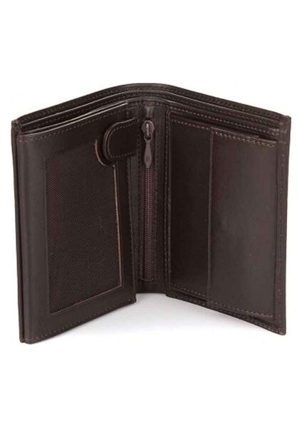Kahverengi Bozuk Para Gözlü Fermuarlı Çok Bölmeli Dikey Hakiki Deri Erkek Cüzdan GR251025WT492 fiyatları