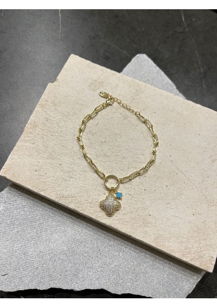 14K Yonca Charmlı Bileklik fiyatları