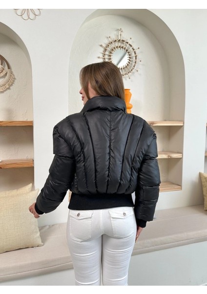 Puffer Kısa Mont Siyah ST25534 fiyatları