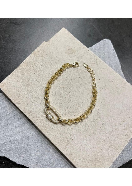 14K Oval Taşlı Bileklik fiyatları