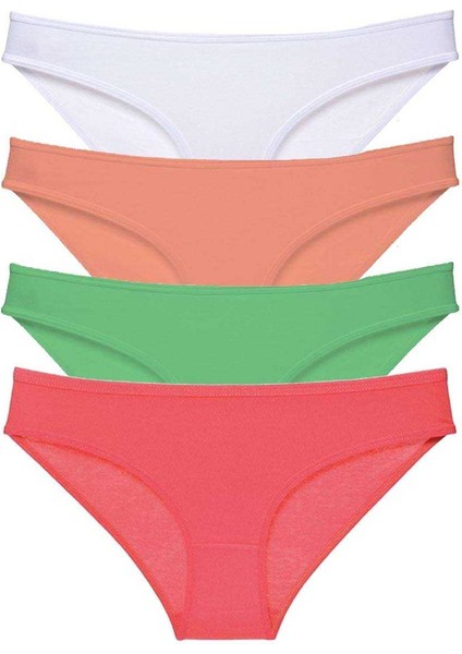 4 Adet Süper Eko Set Likralı Kadın Slip Külot 526