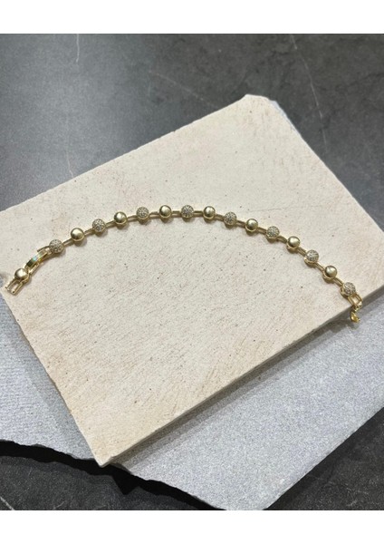 14K Örüntü Taşlı Daire Bileklik fiyatları