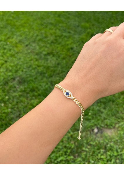 Taş ve Göz Detaylı Bileklik