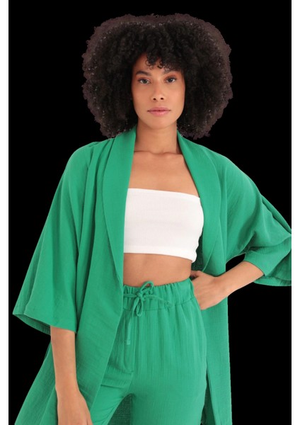 Rahat Kesim Kimono Üst-Yeşil fiyatları
