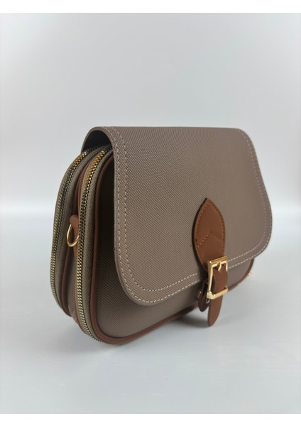 Kadın Kumaş Krem Tokalı Kapaklı Şık Mini Boy El ve Omuz Çantası fırsatları