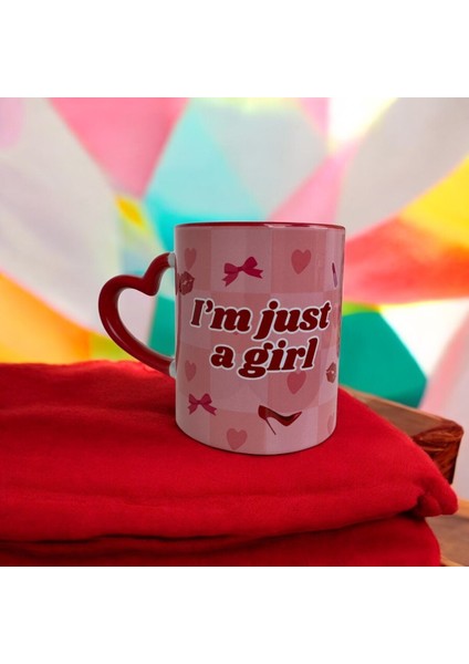 I'm Just A Girl Premium Tasarım Hediyelik Kupa, Ev Ofis Kupası