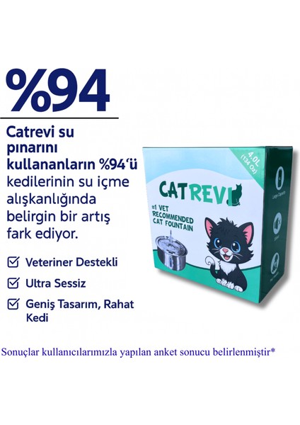 4 L Paslanmaz Çelik Su Pınarı Kedi Köpek Premium Su Çeşmesi Ultra Sessiz Su Sebili 4 Filtre Hediye fırsatları