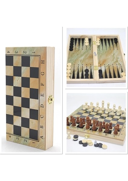 Buğz Ahşap Satranç ve Tavla Seti ALK4239