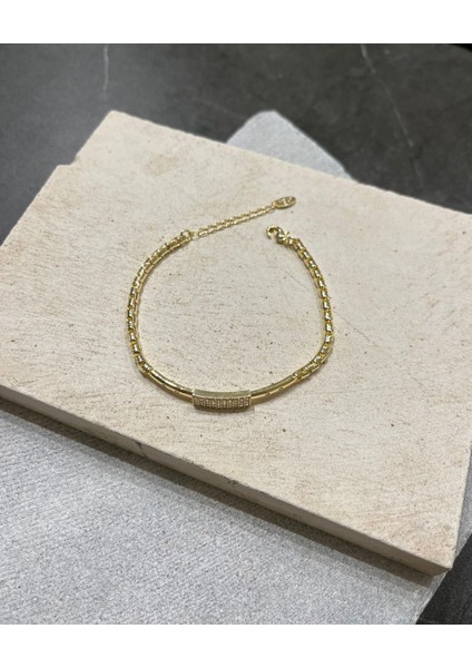 14K Taşlı Plaka Bileklik fiyatları