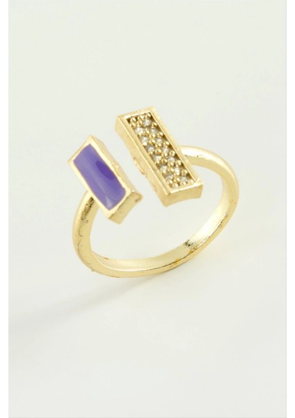 Dikdörtgen Taşlı Mineli Eklem Yüzük fiyatları