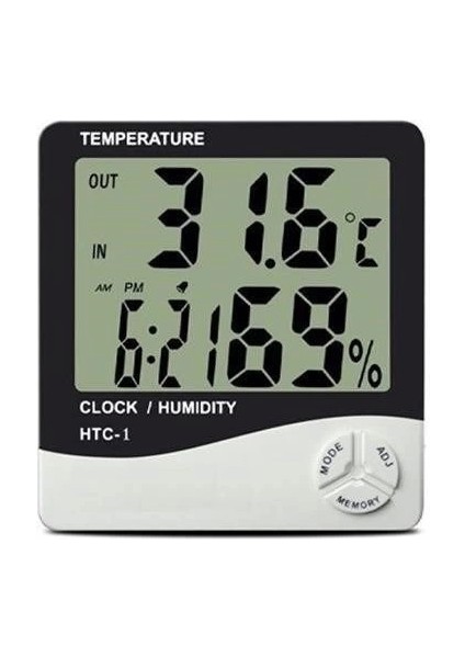 Bebek Odası Masaüstü Dijital Termometre Nem Ölçer Higrometre Saat fiyatları